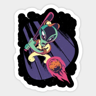 Alien Baseball Sticker